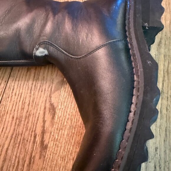 Vintage John Fluevog Black Leather Knee-High Boots - Picture 4 of 8